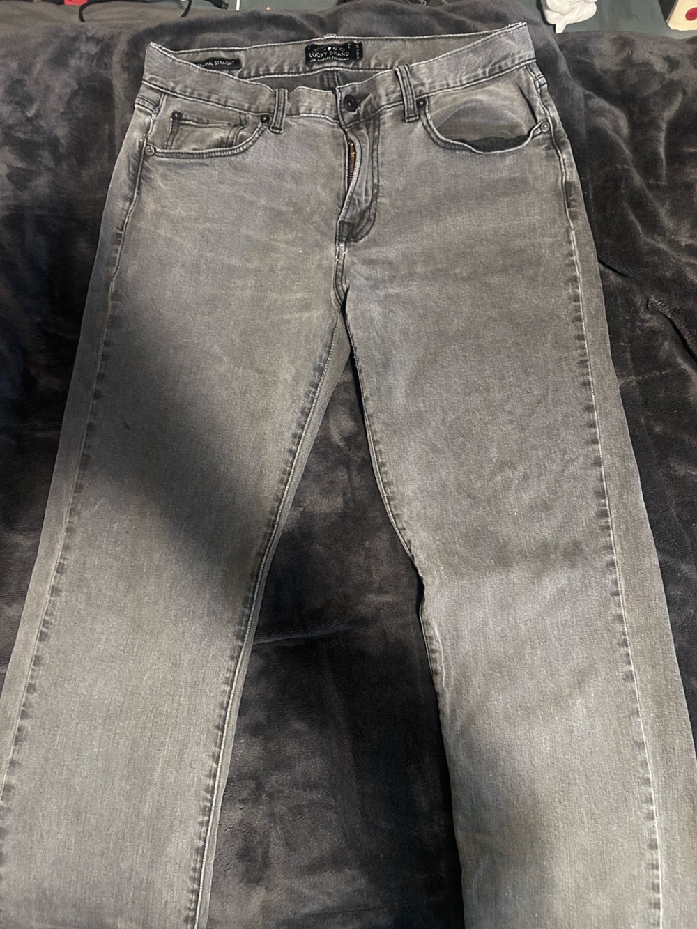 Lucky Brand Men's Washed Gray Skinny Jeans